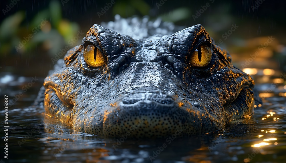 Obraz premium head of a crocodile