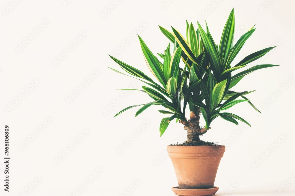 Dracaena in Flowerpot Closeup, Dracaena Vand Macro House Plant in Flowerpot Dracaena in Flowerpot Closeup, Dracaena Vand Macro House Plant in Flowerpot