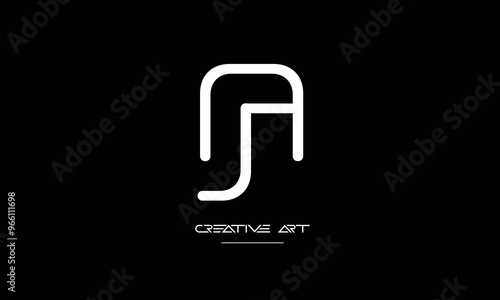 JA, AJ, J, A abstract letters logo monogram photo