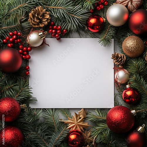 Christmas Frame with Blank Space for Text