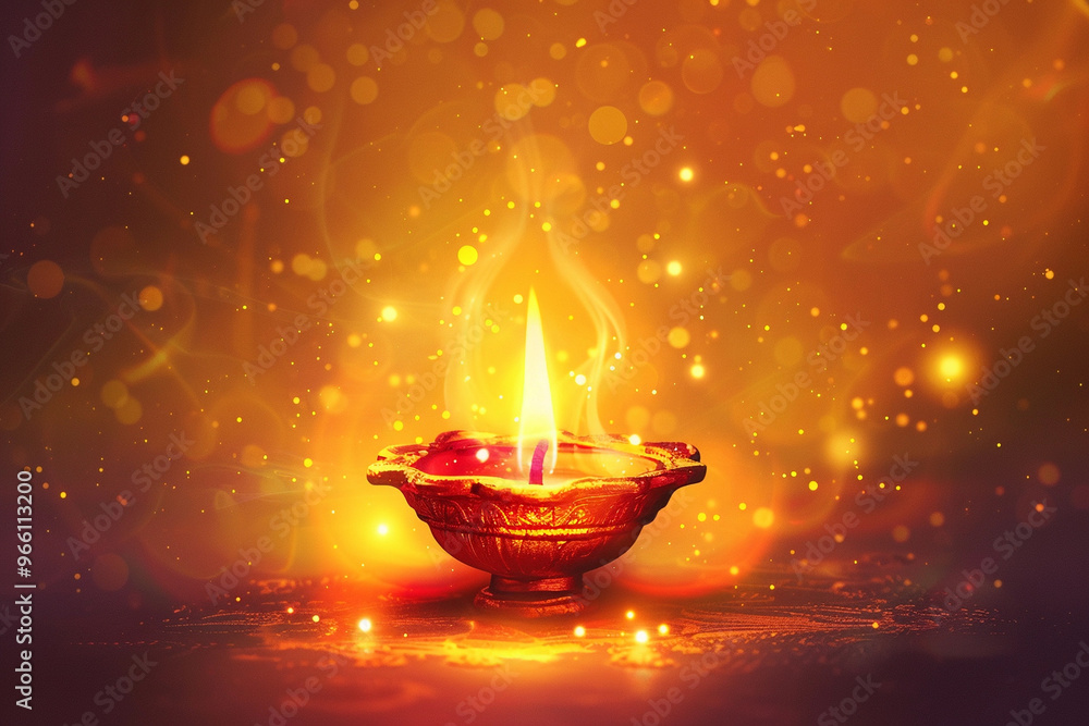 Beautiful greeting card with bright holiday composition for happy and celebrate Diwali Beautiful greeting card with bright holiday composition for happy and celebrate Diwali
