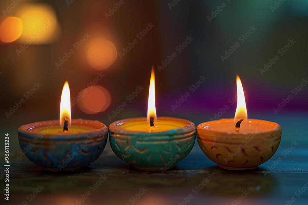 Beautiful greeting card with bright holiday composition for happy and celebrate Diwali Beautiful greeting card with bright holiday composition for happy and celebrate Diwali