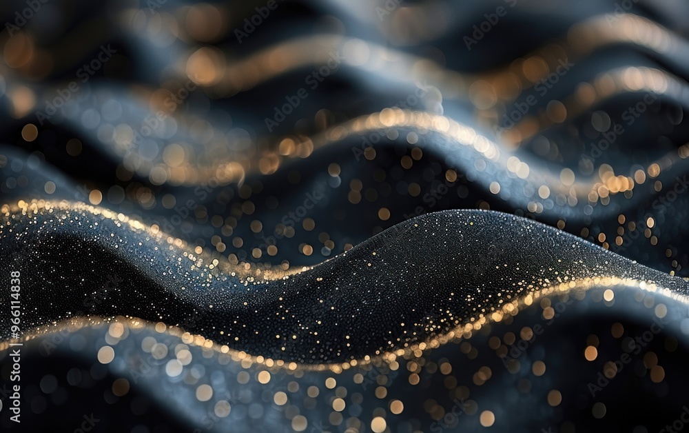 Elegant black and gold wavy design capturing a luxurious aesthetic in a shimmering pattern Elegant black and gold wavy design capturing a luxurious aesthetic in a shimmering pattern