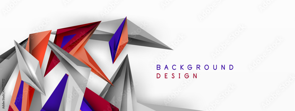 Minimal geometric abstract background. Low poly dynamic triangle design. Trendy techno business template for wallpaper, banner, background or landing Minimal geometric abstract background. Low poly dynamic triangle design. Trendy techno business template for wallpaper, banner, background or landing