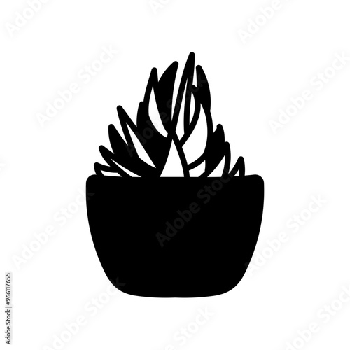 Zebra Plant Glyph Icon, Vector illustration photo