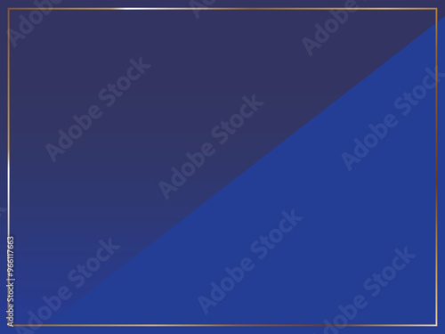 高級感のある抽象的な背景　横位置　ブルー＆ゴールド