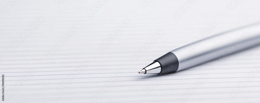 Blank page in a notebook with a pen, ready for writing a new chapter. Blank page in a notebook with a pen, ready for writing a new chapter.