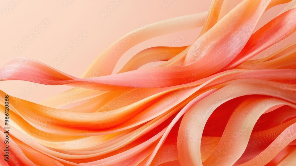 Obraz premium Close-up of sliced onion rings, translucent texture, 3D illustration