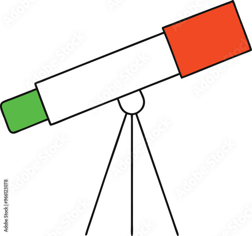 Elegant Minimalist Telescope Vector Illustration Perfect for Clean Interiors
 photo