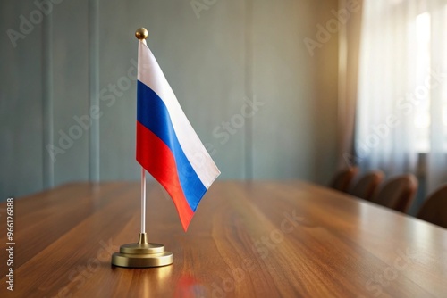 Obraz na płótnie RUSSIAN FLAG ON A TABLE