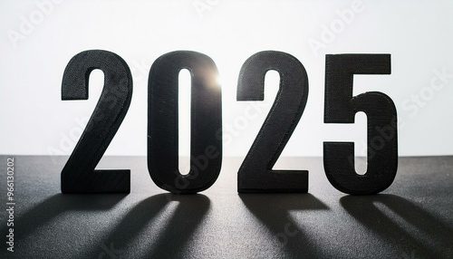 new year 2025, new year wood blocks with word yes, Cube with 2024 flips over replaced by the latest 2025 on white background for New Year ideas and goals to get started