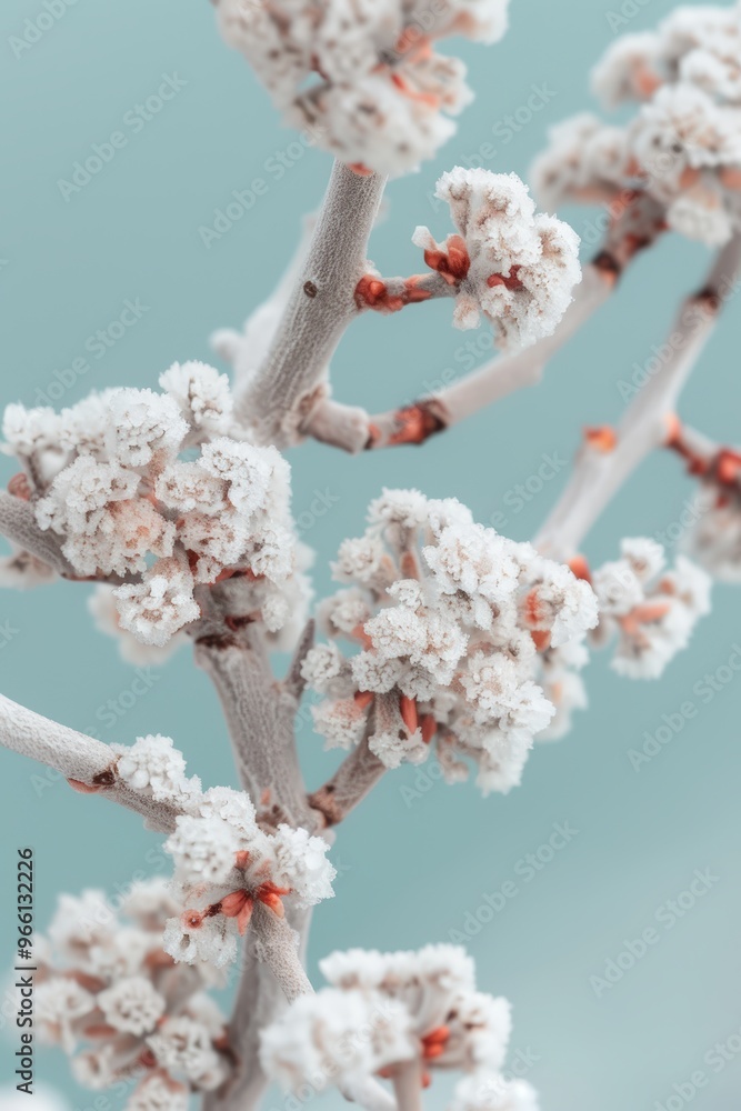 Fresh natural floral pattern with delicate blooms and soft background