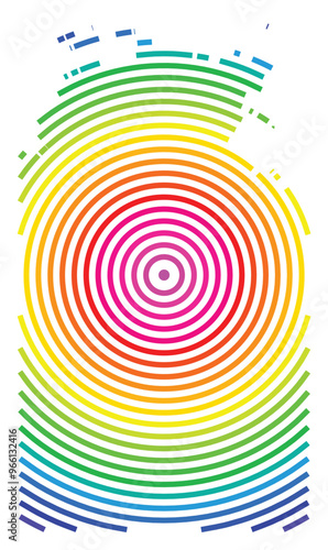 Symbol Map of the Territory Northern Territory (Australia) showing the territory with concentric circles in rainbow colors like a shooting target