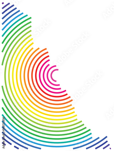 Symbol Map of the Territory Yukon (Canada) showing the territory with concentric circles in rainbow colors like a shooting target