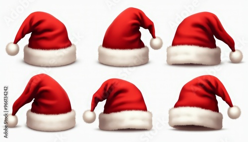 Christmas Santa hat isolated on a white background