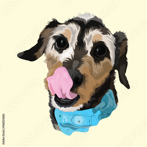 Adobe Illustrator dog face Artwork