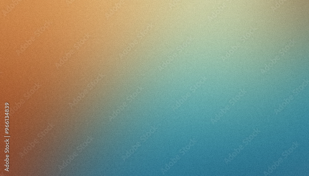 Abstract background featuring a grainy texture with a color gradient fading from orange to blue Abstract background featuring a grainy texture with a color gradient fading from orange to blue
