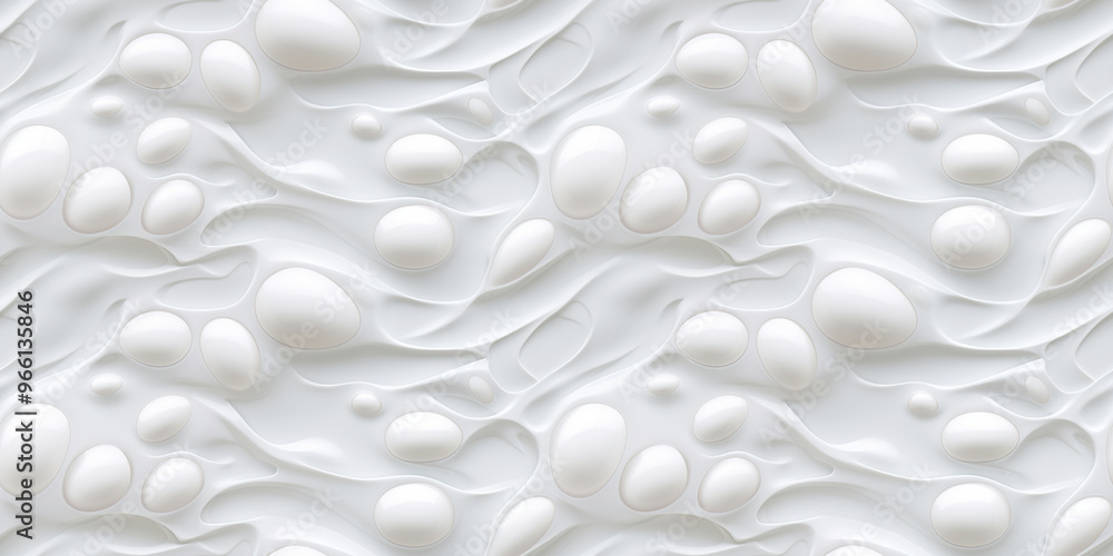 Organic Shapes Background, White 3d Seamless Pattern, Soft Wavy Texture, Embossed Paint Organic Shapes Background, White 3d Seamless Pattern, Soft Wavy Texture, Embossed Paint