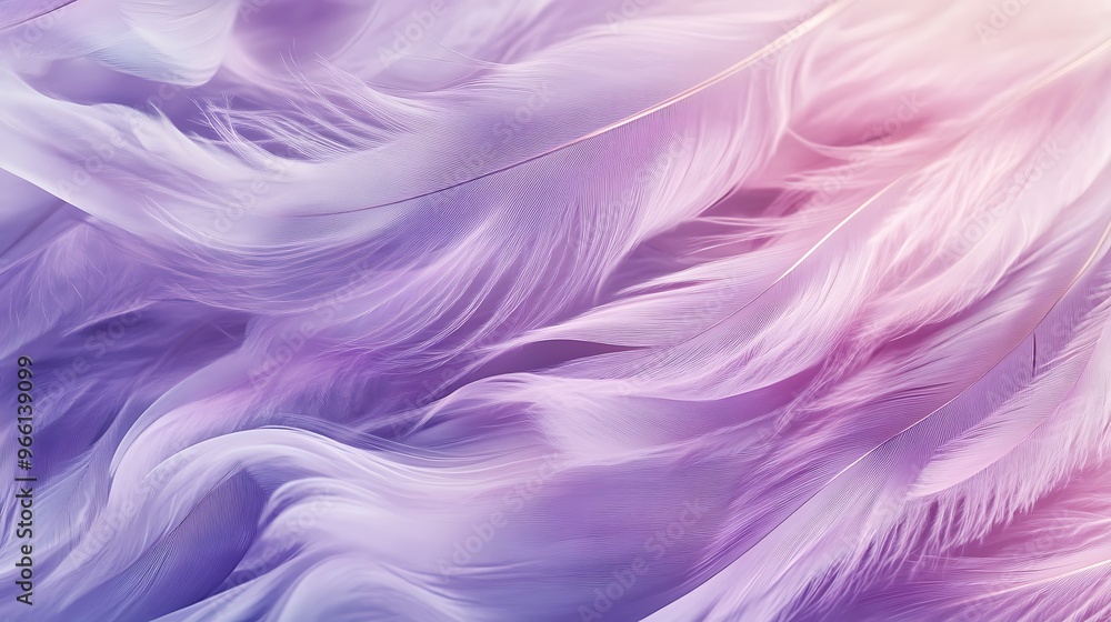 Soft Pink Purple Feathers Abstract Background