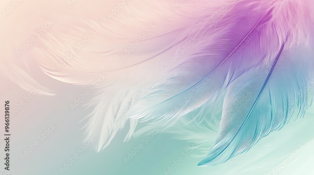 Soft Pastel Feathers Abstract Background Soft Pastel Feathers Abstract Background
