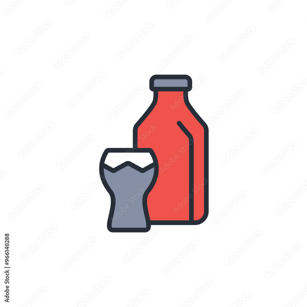 Milk icon. vector.Editable stroke.linear style sign for use web design,logo.Symbol illustration. Milk icon. vector.Editable stroke.linear style sign for use web design,logo.Symbol illustration.