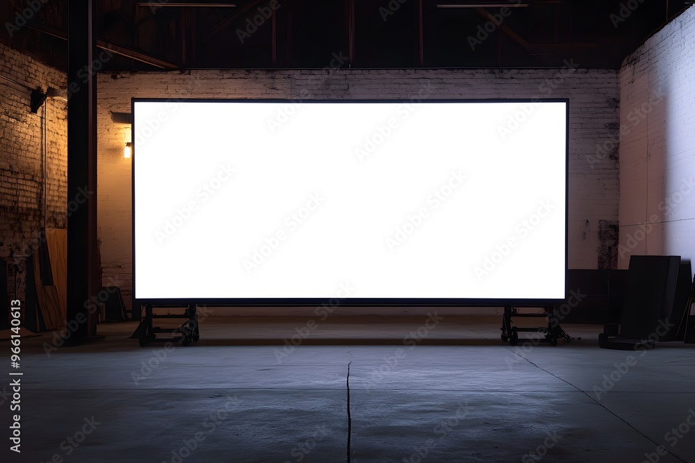 A Blank Canvas in a Brick Warehouse Setting A Blank Canvas in a Brick Warehouse Setting