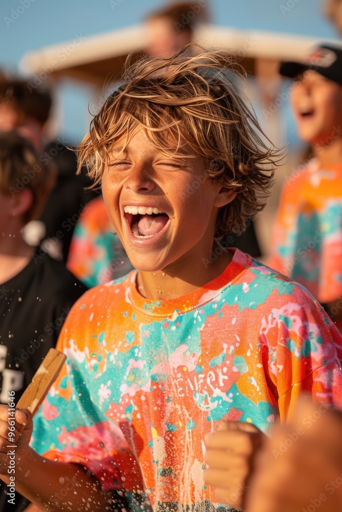 Obraz premium LGBTQ activist speaking at school event on inclusivity and awareness