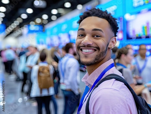 A job fair scene with digital screens displaying live unemployment data, diverse candidates networking and engaging with recruiters, highlighting efforts to reduce joblessness