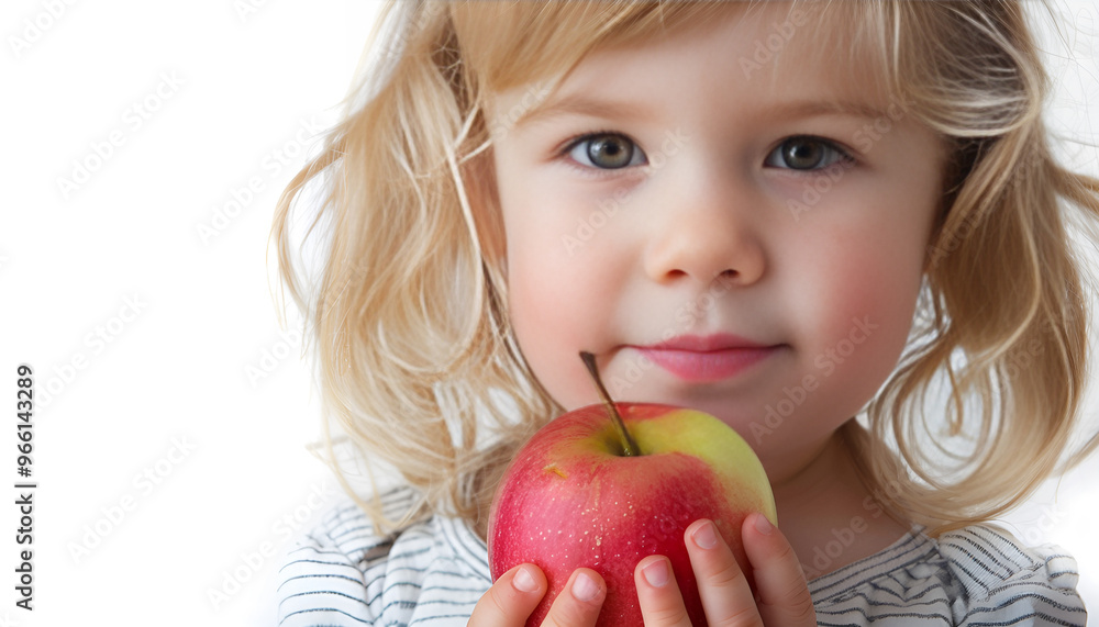 cute child smiling bites apple. nutrition for caries prevention. portrait of little girl with fruit on blue background. kid eating healthy food, snack. teeth, dental health, smile. children dentistry cute child smiling bites apple. nutrition for caries prevention. portrait of little girl with fruit on blue background. kid eating healthy food, snack. teeth, dental health, smile. children dentistry