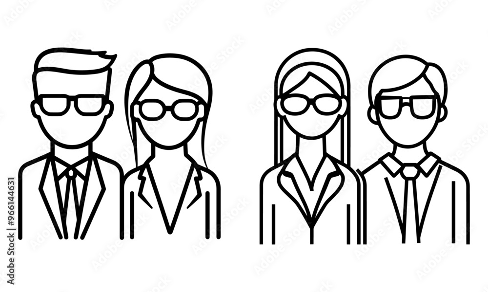 Employee icon or logo isolated sign symbol vector character illustration Employee icon or logo isolated sign symbol vector character illustration