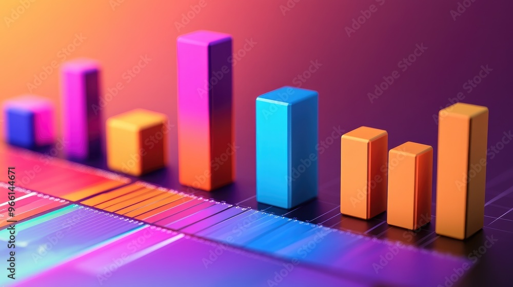 A 3D bar chart with multiple data series, featuring vibrant colors and shadow effects, to illustrate complex data comparisons in a dynamic and engaging manner A 3D bar chart with multiple data series, featuring vibrant colors and shadow effects, to illustrate complex data comparisons in a dynamic and engaging manner