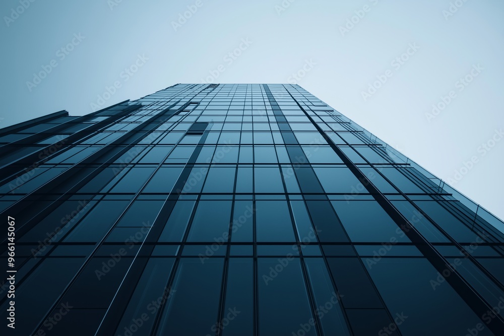 A stunning upward view of a modern glass skyscraper reaching into a clear blue sky, symbolizing ambition and progress. A stunning upward view of a modern glass skyscraper reaching into a clear blue sky, symbolizing ambition and progress.
