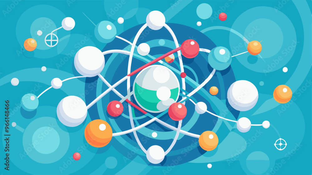 White Structure Molecule or Atom. Abstract Science or medical Background. Vector Illustration White Structure Molecule or Atom. Abstract Science or medical Background. Vector Illustration