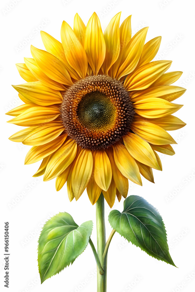 Fototapeta premium digital painting look awesome sunflower