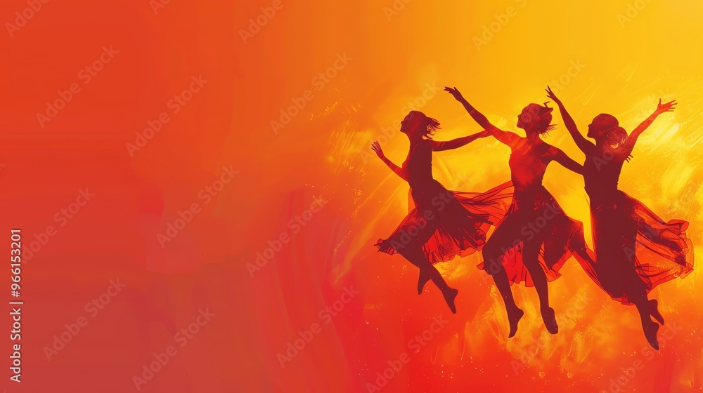 Naklejka premium International Dance Day, celebrating dance and movement, ample copy space