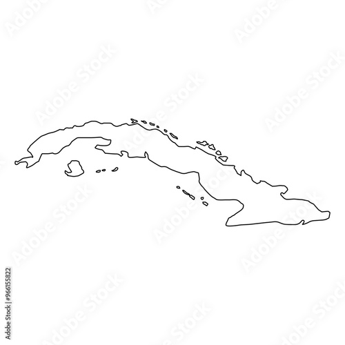 Cuba map Outline 