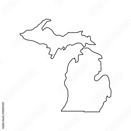 Michigan outline map