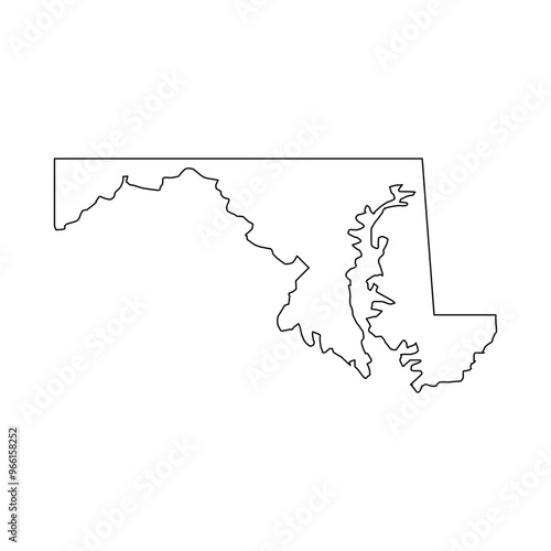 Maryland outline map