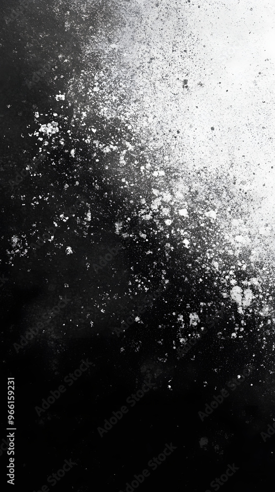 Obraz premium Grainy background in black white, grunge texture noise gradient, abstract background for banner, poster, cover