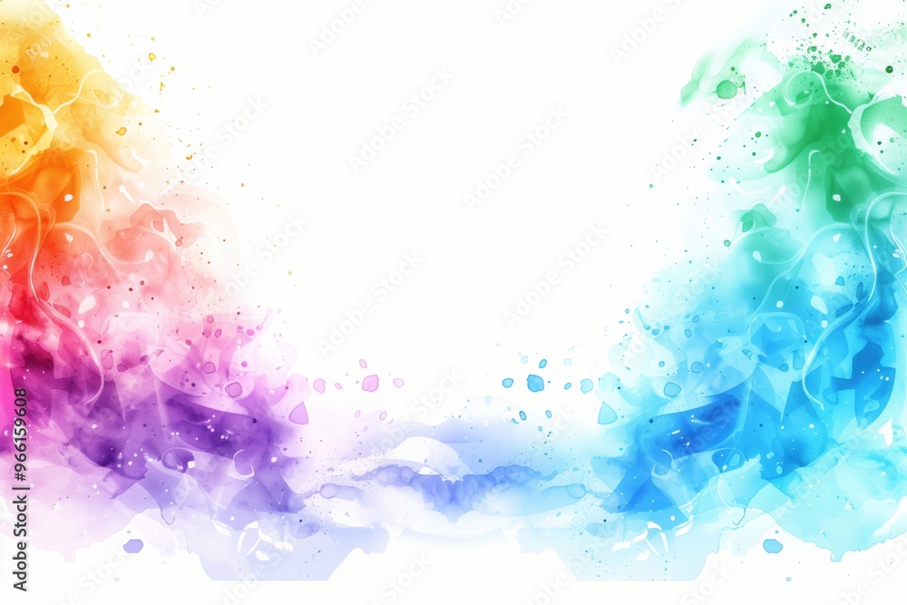 A colorful background with a rainbow and a splash of water A colorful background with a rainbow and a splash of water