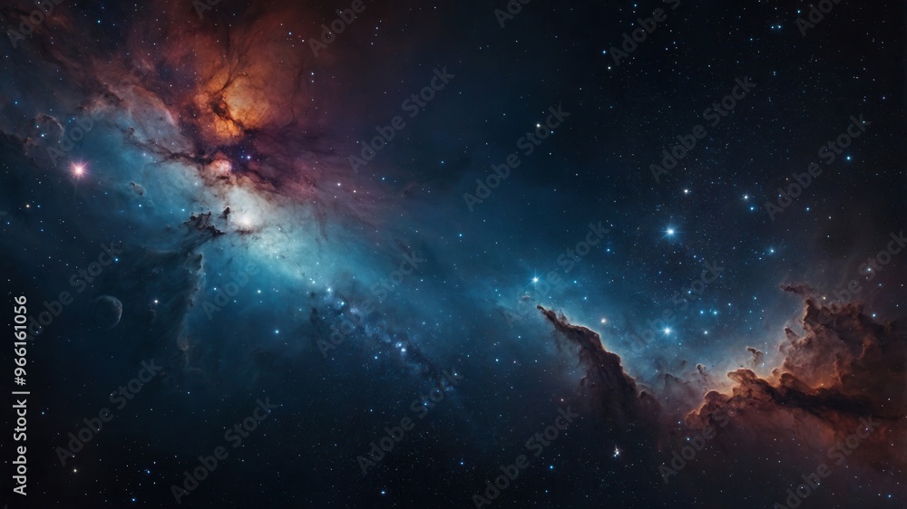 Fototapeta premium Cosmos, Universe, Stars, Earth, Planets, Constellations, Milky Way, Solar System