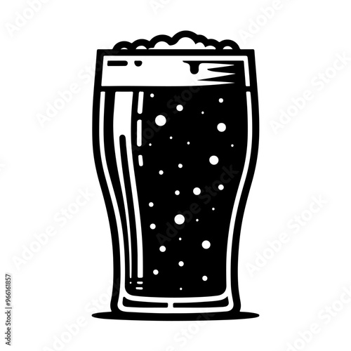 Beer mugs with foam splashing. Beer Glasses Icons. Beer glass symbol vector, icon for web design, logo, app.