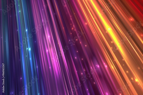 A colorful, multi-colored stripe of light with a lot of sparkles