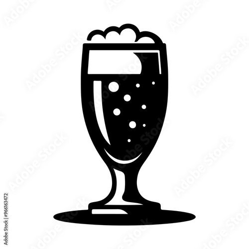 Beer mugs with foam splashing. Beer Glasses Icons. Beer glass symbol vector, icon for web design, logo, app.