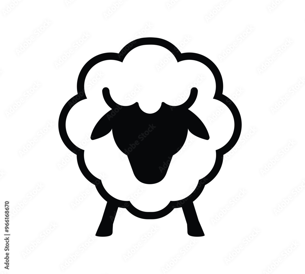 Sheep lamb silhouette logo icon vector symbol Sheep lamb silhouette logo icon vector symbol