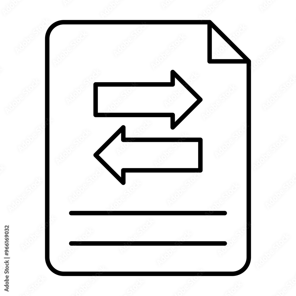 File Sharing Vector Line Icon Design File Sharing Vector Line Icon Design