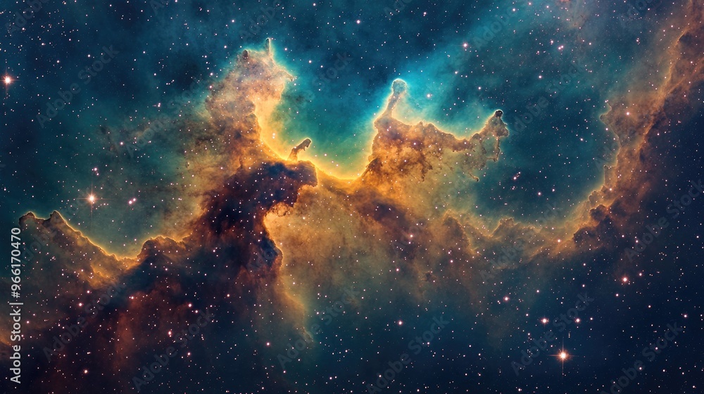 The brilliant display of a space nebula, with vibrant colors and star clusters illuminating the far reaches of the galaxy. The brilliant display of a space nebula, with vibrant colors and star clusters illuminating the far reaches of the galaxy.