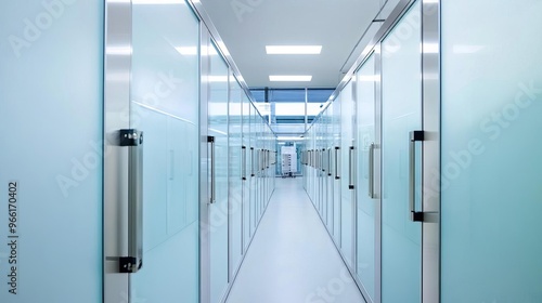 Cold storage unit with frosted glass walls, blending function with modern design