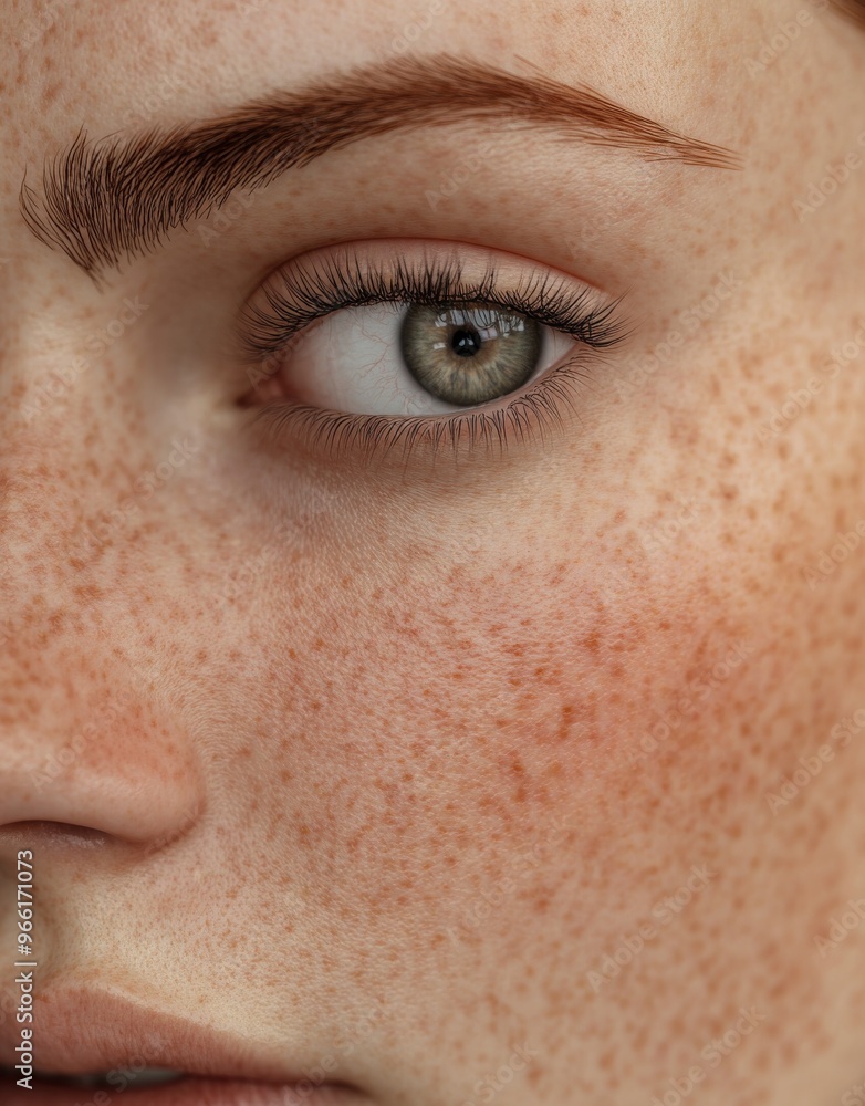 Obraz premium Hyperpigmented Face with Uneven Skin Tone