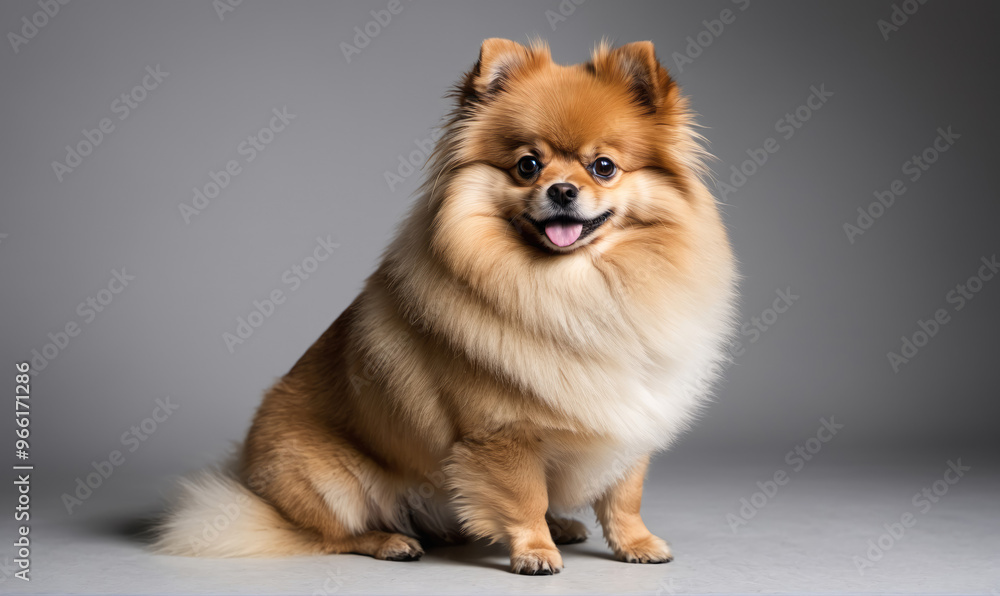A fluffy dog with a big smile on its face A fluffy dog with a big smile on its face
